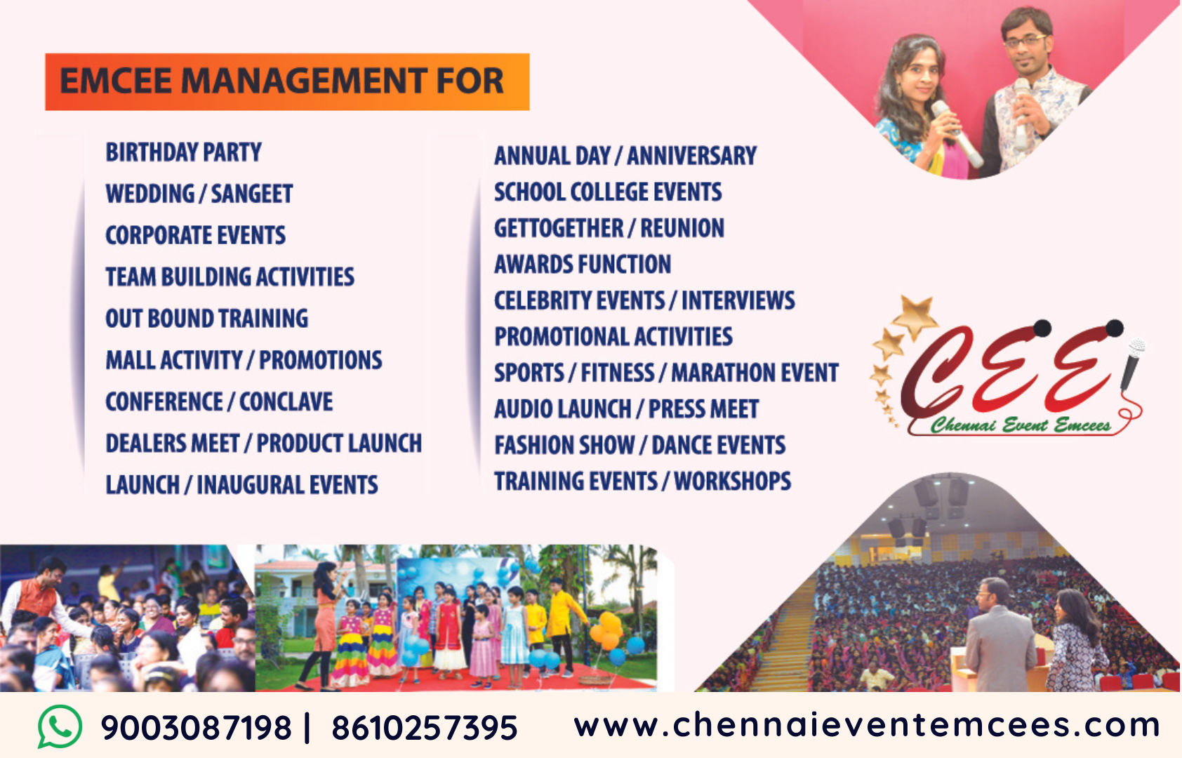Emcee Management by Chennai Event Emcees